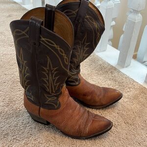 Tony Lama Leather Cowboy Boots